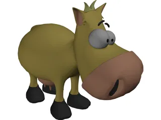 Cartoon Cow 3D Model preview