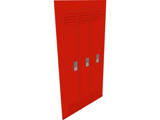 Wall Locker 3D Model preview