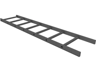 Aluminium Ladder 3D Model preview