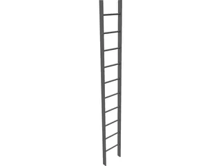 Steel Ladder 3D Model preview
