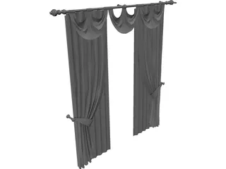 Curtains 3D Model preview