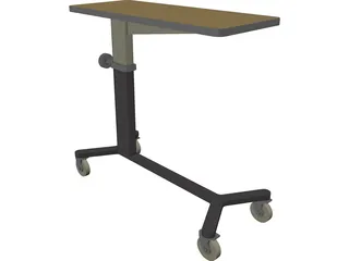 Hospital Table 3D Model preview