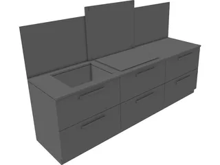 Kitchen 3D Model preview