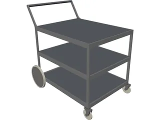Library Cart 3D Model preview