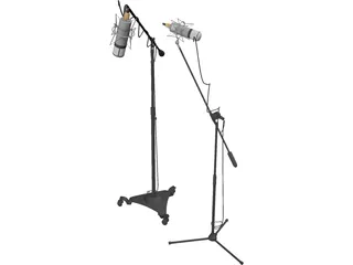 Neuman U47 Microphone 3D Model preview