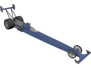 Top Fuel Dragster 3D Model preview