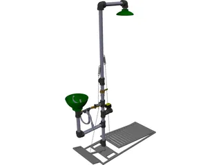 Safety Shower and Eye Wash 3D Model preview