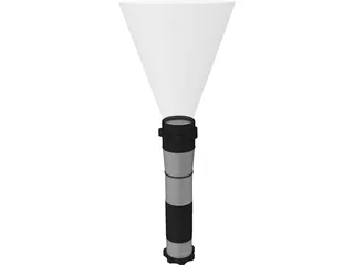 Tactical Flash Light 3D Model preview