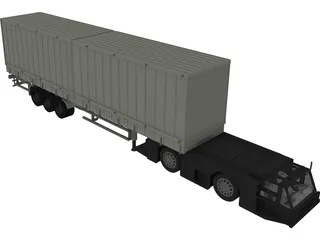 Airplane Truck 3D Model preview