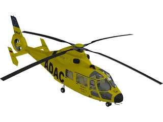 Eurocopter AS-365 Dauphin 3D Model preview