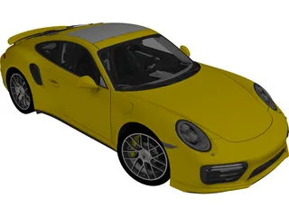 Porsche 911 Turbo S (2016) 3D Model preview