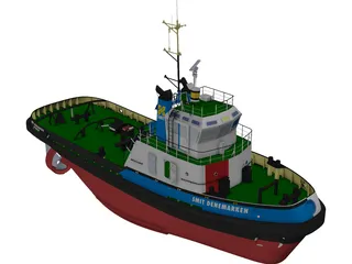 Tug Boat 3D Model preview