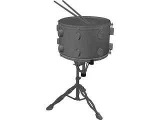 Snare Drum with Stand 3D Model preview