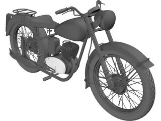 BSA Bantam D1 (1948) 3D Model preview