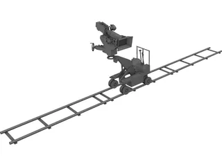 Camera on Dolly 3D Model preview