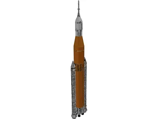 Space Launch System SLS 3D Model preview