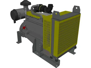 John Deere Engine 3D Model preview