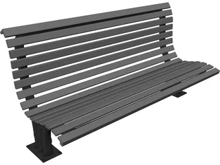Park Bench 3D Model preview