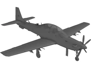 Embraer A-29B Super Tucano 3D Model preview