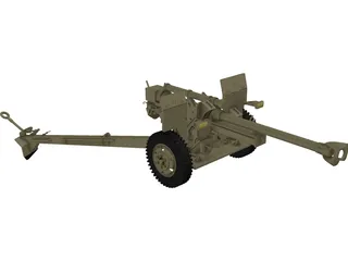 M101A1 Howitzer 3D Model preview