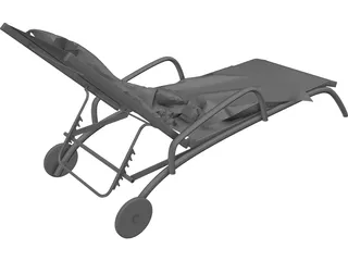 Modern Sunbed 3D Model preview