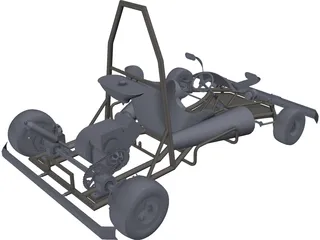 Go Kart 3D Model preview