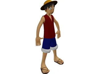 Luffy 3D Model preview