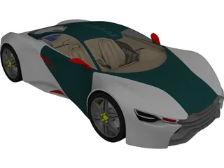 Sport Car Concept 3D Model preview