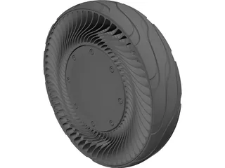 Airless Tire 3D Model preview