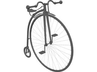 Bicycle Old 3D Model preview
