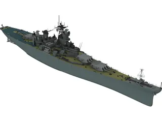 USS New Jersey 3D Model preview