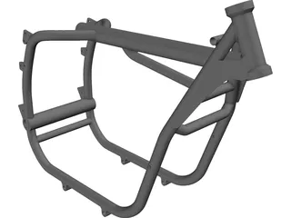 BMW 2V R series frame R80/R100 3D Model preview