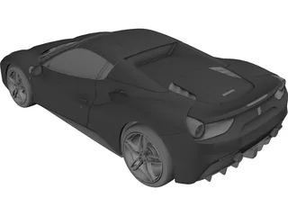 Ferrari 488 GTB Spider (2016) 3D Model preview
