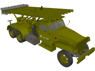 MLRS BM13 Katusha 3D Model preview
