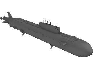K-141 Submarine 3D Model preview