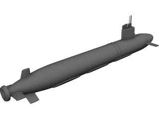 USS Minnesota Submarine 3D Model preview