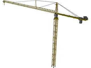 Leibherr 550 Tower Crane 3D Model preview