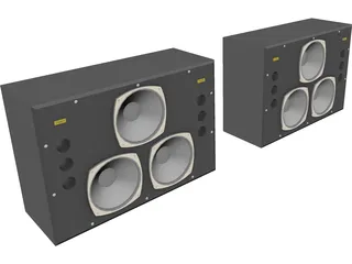 Tannoy Dreadnought Studio Monitor Speakers 3D Model preview