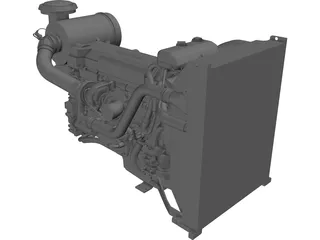 Volvo Penta TAD1362VE Engine 3D Model preview
