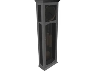 Long Case Clock 3D Model preview