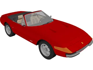 Ferrari 365 GTS4 Daytona Spyder (1972) 3D Model preview