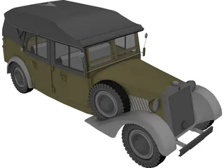 Mercedes-Benz 170 VK Kubelsitzwagen (1938) 3D Model preview
