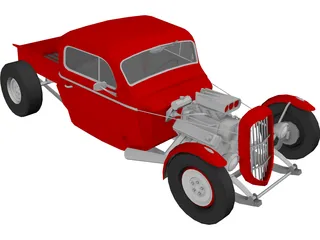 Hot Rod 3D Model preview