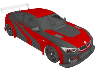 BMW M4 Coupe GTR (2015) 3D Model preview