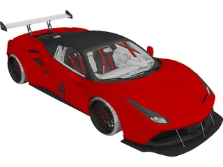 Ferrari 488 GTB R (2016) 3D Model preview