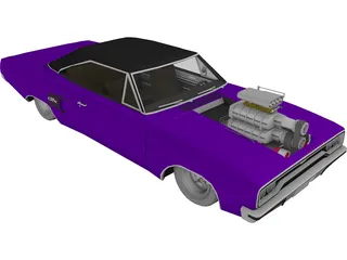 Plymouth GTX Mod 3D Model preview