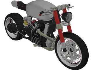 Honda CX500 3D Model preview