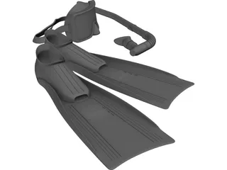 Diving Equipment 3D Model preview