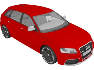 Audi RS3 Sportback (2012) 3D Model preview