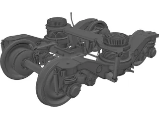 Train Bogie Y32 3D Model preview